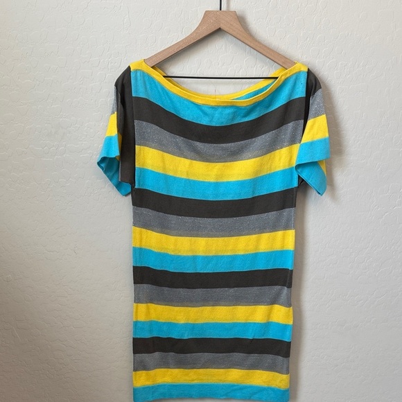 MISSONI Striped Sparkle Mini dress size M/L - Picture 1 of 6